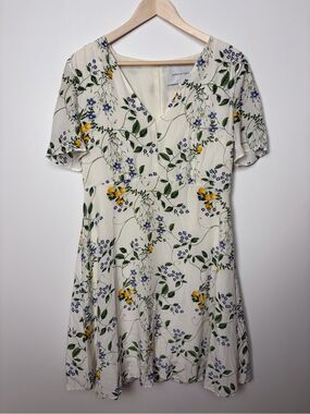 Amour Vert Floral Silk Dress
